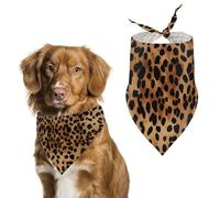 Leopard Patterned Wallpaper Dog Bandanas - Cute Pet Scarf for Dogs Cats Triangle Kerchief Bibs Soft Breathable Pet Bandanas Fashion Accessory for Puppy Small Medium Large Pets