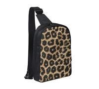 Leopard Patterned Wallpaper Printed Chest Bag Sling Bag for Men Women, Waterproof Crossbody Backpack Men Bag for Runner Workout Hiking Cycling Travel