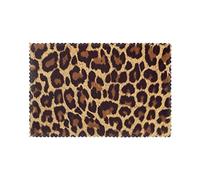leopard patterned wallpaper Printed Placemats Set of 6 PCS, Heat Resistant Non-Slip Table Mats for Dining Table, Washable Kitchen Place Mats for Indoor & Outdoor