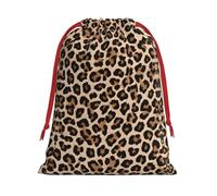 Leopard Patterned Wallpaper Ultra Soft Velvet Gift Bag, Stylish Design, Preferred For Holidays