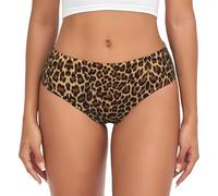Leopard Patterned Wallpaper Women'S Briefs - Comfortable And Stylish Underwear For Everyday Wearl, Low Rise Briefs, Stretchy Briefs, Premium Quality Briefs, Breathable Underwear Black