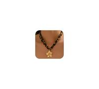 Leopard Pendant Necklace for Women Vintage Satin Fabric Leopard Double-Layer Adjustable Collar Necklace Fashion Gold Chunky Cross/Starfish/Heart/Flower Pendant Necklace Bohemian Summer Beach Holiday
