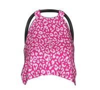 Leopard Pink Print Baby Car Seat Covers, Breathable Nursing Cover Breastfeeding Cover, Stroller Covers, Multi-use Infant Carseat Canopy, Baby Boys Girls Newborn Essentials