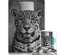 Leopard Playing with Toilet Paper 1000 Pieces Jigsaw Puzzle for Adults& Teens,Toys Educational Games Stress Relieving Suitable for Desktop Decoration (38x26cm)