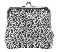 Leopard Polka Dot Leather Wallet for Women Cute Kiss Buckle Wallet Fashion Leopard Spots Grey UNITALLA Fashion Leopard Spots Grey UNITALLA Classic, Fashion Leopard Spots Grey, UNITALLA, Classic