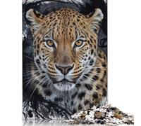 Leopard Portrait Jigsaw Puzzles for Adults 500 Puzzles for Adults 500 Pieces Puzzle 500 Pieces Jigsaw Puzzles for Gifts 500pcs (52x38cm)