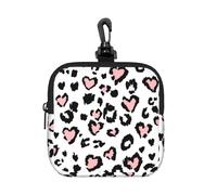 Leopard Print(1), Square Zipper Storage Bag, Neoprene Coin Purse, Small Wallets, Change Pouch, Change Purse