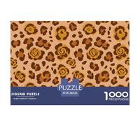 Leopard Print 1000 Pieces Puzzles Educational Games Challenge Toy Faux Fur Home Decoration Family Fun Kids Age 12+ 38x26cm/1000pcs