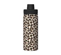 Leopard Print 18oz Insulated Water Bottles Metal Leakproof Water Bottle for Gym Travel Printed Stainless Steel Thermos Cup