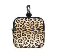 Leopard Print (2), Square Zipper Storage Bag, Neoprene Coin Purse, Small Wallets, Change Pouch, Change Purse