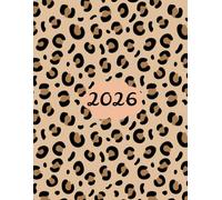 Leopard Print 2026 A4 Desktop Diary With Week To Page: Weekly Organiser For Business or Home
