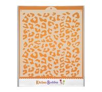 Leopard Print - 25.5 x 20cm Flexible Multi-Use Craft & Cake Stencil - Reusable, Mylar, Food Safe, Made in UK - for Cakes, Crafts, Fabric & Furniture