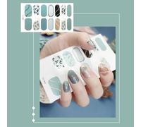 Leopard Print 3D Stickers Adhesive Art Decal Decorations Polish Full Press On Strips Manicure