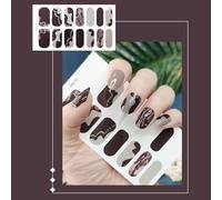 Leopard Print 3D Stickers Adhesive Art Decal Decorations Polish Full Press On Strips Manicure