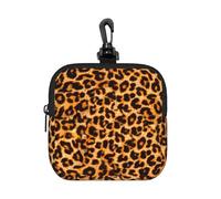 Leopard Print Animal Skin, Square Zipper Storage Bag, Neoprene Coin Purse, Small Wallets, Change Pouch, Change Purse