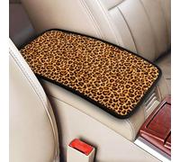 Leopard Print Animal Skin, Vehicle Center Console Armrest Cover Pad Soft Comfort Car Handrail Box Cushion Universal