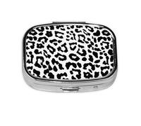 Leopard Print Animals The Arts,Meta Pill Box 2 Compartment Medicine Case,Portable Organizer