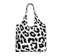 Leopard Print Animals The Arts,Reusable Tote Bags Grocery Bags Large Capacity Canvas Shopping Shoulder bag