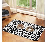 Leopard Print Animals The Arts,Waterproof Pet Feeding Mat,PU Leather Placemats for Cat Dog Water Bowl,Food Mats,40x60cm