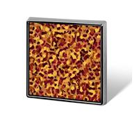 Leopard Print Autumn Burnt Orange Unisex Brooches & Pins Square Lightweight Lapel Badge Jewelry for Clothing Shawl Hat