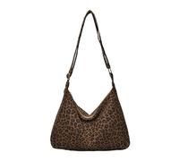 Leopard Print Bag, Fashionable Animal Print Tote Bag with Multiple Pockets, Adjustable Strap Design for Commuting and Urban Travel, Professional and Casual Style Accessory
