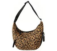 Leopard Print Bag Large Canvas Leo Hobo Bag Women Cross-Body Bags Animal Print Crescent Shoulder Bag Half-Moon-Bag Crossbody Bumbag Tote Handbags Slouch Side Bags for Womens Grils