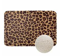 Leopard Print Bathroom Mat Rugs Animal Skin Cheetah Print Microfiber Faux Cashmere Thick Plush Bath Mat Non-Slip Water Absorbent Bath Carpet for Bathtub Bathroom Floor Tub 16X24 in