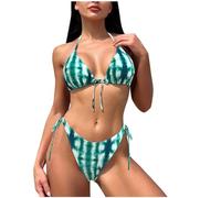 Leopard Print Bikini Sets for Women UK Sale Clearance,Sexy Halter Bikini Set Two Piece Swimsuits Strappy Swim Briefs High Waist Beach Bathing Suits Swimwear Swimming Costumes Ladies