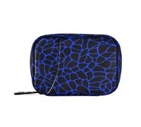 Leopard Print Black and Navy Blue Medicine Bag for Purse with Detachable Compartments Convenient Pill Cases Organizers for Purse