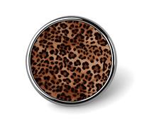 Leopard Print Blank Round Badges Round Badge DIY Pin Back Buttons Clear Button Pins for Craft Projects Badge Making Accessories