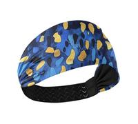 Leopard Print Blue Godlen Moisture Wicking adult headbands for women Elastic hair for Football make up Volleyball accesorios para cabello de mujer