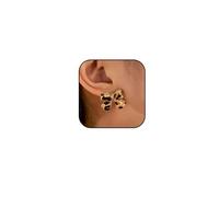 Leopard Print Bow Earrings for Women Boho Leopard Print Ribbon Bow Earrings Cheetah Bowknot Stud Earring Animal Print Statement Earring Simple Stylish Jewelry, no, Metal, No Gemstone