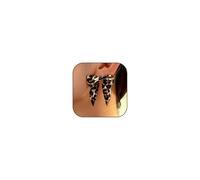 Leopard Print Bow Earrings for Women Boho Leopard Ribbon Bow Earrings Cheetah Bowknot Stud Earrings Animal Print Statement Earrings Summer Costume Jewelry Gift, L, Metal, No Gemstone