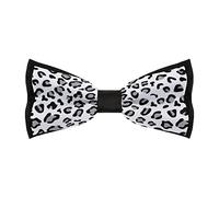 Leopard Print Bow Ties for Men Adjustable Pre-Tied Fun Pattern Bowties for Wedding Party