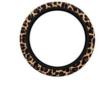 Leopard Print Car Accessories, Fashionable Steering Wheel Cover, Universal Fit for Most Vehicles, Non-Slip Grip Design, Durable Material Construction, Easy Installation Process