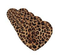 Leopard Print Car Air Fresheners Cards Set of 4 Pieces Hanging Scented Cards for Wardrobe Bathroom Car Aromatherapy Tablets Rearview Mirror Pendant Car Fresheners Long Lasting