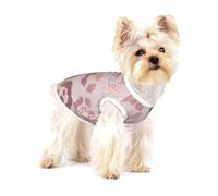 Leopard Print Cheetah Rose Gold,Cotton Sleeveless Pet T-Shirt Soft Stretchy Puppy Breathable Vest,L