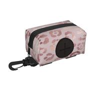 Leopard Print Cheetah Rose Gold Dog Poop Bag Holder Portable Garbage Bag Dispenser