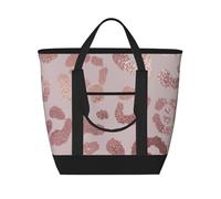 Leopard Print Cheetah Rose Gold,Lunch Bags Large Capacity Insulated Tote Bag For Women Men Work Picnic Travel
