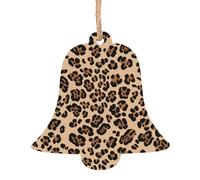 Leopard Print Christmas Wooden Pendant, Stylish And Cute In Design, A Foil For The Festive Atmosphere