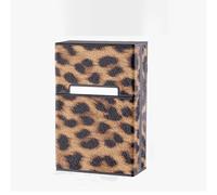 Leopard Print Cigarette Case 20 Regular Cigarettes Case Magnetic Buckle Cigarette Box Hard Cigarette Pack - 3.66×2.36×1.06 Inches