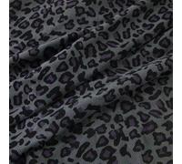 Leopard Print Corduroy Fabric,50×150cm Thin Cheetah Upholstery Fabric by The Metre for Quilting Sewing DIY Craft Patchwork Bag Bedding Pillow Mask (Dark Grey)