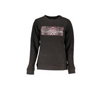 Leopard Print Crewneck Sweatshirt- Black Sweaters Cavalli Class Black M