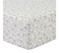 Leopard Print Deluxe Flannel Fitted Crib Sheet-Leopard Print Scatter Print Cotton Flannel, Gray, Fully Elasticized, 10 in Deep Pockets, Fits Standard Crib Mattress 28 in x 52 in