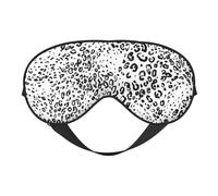 Leopard Print Double-Sided Silk Sleep Mask, Adjustable Light Blocking Eye Mask for Travel, Men & Women, Soft Comfortable Blindfold 20x10cm