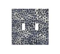 Leopard Print Dual-Texture Roman Frame Switch Plate â€“ Premium Pc Wall Switch Cover with Full-Panel Embossed Print, Heavy-Duty 100°c Heat & Fade Resistant Design for Residential & Commercial Use