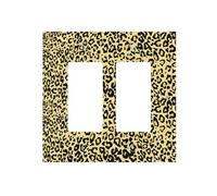 Leopard Print Dual-Texture Roman Frame Switch Plate â€“ Premium Pc Wall Switch Cover with Full-Panel Embossed Print, Heavy-Duty 100°c Heat & Fade Resistant Design for Residential & Commercial Use