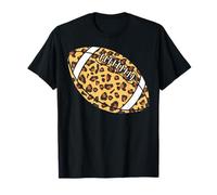 Leopard Print Fall Season Football Player Touchdown Game T-Shirt