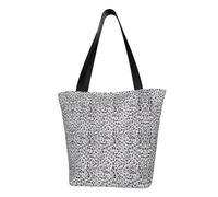 Leopard Print Fashion Canvas Tote Bag With All Over Print Design,Large Reusable Shopper Tote With Double Handles,Beach Tote, Weekend Bag