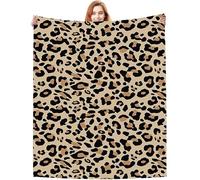 Leopard Print Flannel Blanket, Leopard Print Blanket, Multifunctional Sofa Blanket Bed Travel Blanke-t, Suitable For Home Decoration, Party Gift 100x150cm -3